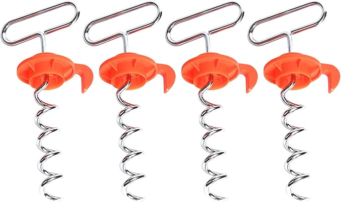 IntelliLeash EZ-Tent-Stayk (4 Pack): Secure Stakes for Tents, Canopies, & More - No Hammer Needed!