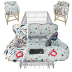 Shopping Cart Cover for Baby Grocery Cart Cover for Baby boy and Baby Girl, High Chair Cover for Baby and Toddler, Baby Registry Gift - Waterproof - Extra Large - Cotton - Double Sided (Multicolor)