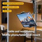 Bimo Tablet Wall Mount Holder for 4.7-15.6 inch, iPad Wall Mount Holder with Arm & Adjustable Rotating Base Compatible with iPad, Tablet Devices