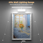 Lightbiz Picture Light, 15.35inch 5400mAh Rechargeable Picture Lights for Wall Battery Operated Wall Lights with Remote, 3 Colors Paintings Light Dimmable Art Light for Artwork, Gallery (White)