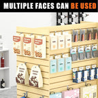 49.5”W x 24”D x 54”H - Retail Slatwall Gondola Display with 3” Slat Wall Units，Maple Versatile H-Unit Slatwall Display Stand