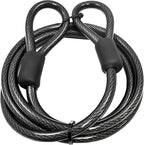Lumintrail 12mm (1/2 inch) Heavy-Duty Security Cable, Vinyl Coated Braided Steel with Sealed Looped Ends (4', 7', 10', 15', 20', 25' or 30') (10-FT)
