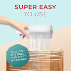 Shrink Wrap Roll for Moving | 80 Gauge 5" x 1000 FT Plastic Wraps for Packing | Clear Stretch Film for Pallets, Furniture, Boxes & Storage Protection - 6 Pack