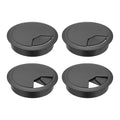 PATIKIL 3 Inch Desk Grommet, 4Pcs Cable Grommet Wire Management Cable Hole Cover Cord Organizer for Office Home Table Countertop, Black