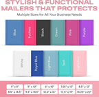 Light Pink 12.5x19.5 Inch Large Poly Bubble Mailers #6 | Padded Envelopes with Self Seal | Air Lined Cushioned Bubble Mailer | Usable Size 12.5x15 | 100 Pack Bulk | Lightweight shipping Bags