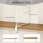 2-Piece Wire Shelf Dividers for Closet Organization, Upgraded C-Clips Adjustable Metal Shelf Dividers Suitable For Bedrooms & Kitchens, Storage Helper for Handbag Sweater Shirt Ankle Boots, White