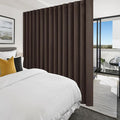 Hiasan Privacy Room Divider Patio Sliding Door Curtain Extra Wide Blackout Thermal Insulated Curtains with Back Tab & Rod Pocket for Bedroom Partition Living Room (120 x 84 Inches, Brown)