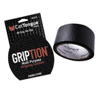 CATTONGUE GRIPS Non-Abrasive Grip Tape Wrap - 2” Thick Heavy-Duty, Waterproof Anti-Slip Tape for Wrapping Tools, Bats, Gym Equipment - Indoor & Outdoor Anti-Slip Solution (Black, 10ft)