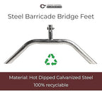 Angry Bull Barricades Metal Interlocking Steel Barricade (8.5 Ft. Heavy Duty, Bridge Feet, Orange Powder Coated, Set of 10)