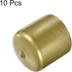 uxcell 10pcs Rubber End Caps 40mm(1 9/16") ID Vinyl Round End Cap Cover Screw Thread Protectors Gold