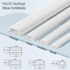 Cord Covers - 63in Paintable TV Cable Hider Kit, X-Large Cord Management System for Walls