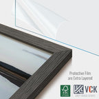 VCK 20x30 Poster Frame 5 Pack - Grey, High-End Wood Picture Frames with Polished Plexiglass, Display 16x24 Photo with Mat or 20x30 without Mat, Art Gallery-Quality, Wall Hanging, Grey