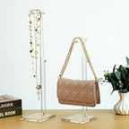 Acrylic Purse Stands for Display, 3 Pack 14" to 24" Adjustable Height Clear Purse Holder Stand, Counter Bags Hanging Organizer Handbag Rack for Closet Retail Vendor Commercial Store