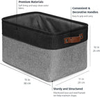 OrganiHaus Large Fabric Storage Baskets for Shelves 3 Pack, 15x11in Closet Storage Bins for Shelves, Canvas Baskets for Organizing, Linen Closet Organizers, Cloth Basket, Gray/Black
