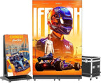80 Inch LED Digital Signage Display, Foldable Seamless Stitching Kiosk, P1.86 GOB LED Screen Poster with Flight Case, Commercial Advertising Display for Events, Rentals and Weddings (Black, 2 Unit)