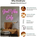 Good Vibes Only Neon Signs for Wall Decor -56.57" x 13.5" Pink large Neon Sign LED Art Decorative Lights with Dimmable for Bedroom Home, Club Bar and Party Decor