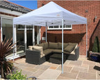 10'x10' Pop Up Canopy Tent Commercial Instant Shelter with Heavy Duty Roller Bag, 4 Canopy Sand Bags, 10x10 FT White
