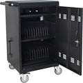 Laptop Charging Cart,32 Devices Tablet Storage Carts for Pad Up to 16.3" Screen Size, Classroom Computer Mobile Charging Station for Pads,Chromebooks,Laptops,Security Storage (30+2 Bay-Black)