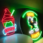 Custom Neon Sign with UV Print - Personalized LED Logo/Name Neon Light Wall Art for Home & Business, Salon, Studio Wall Decor (Image LoGo Custom)
