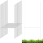 100 Pcs Yard Sign Stake, 15'' x 10'' Heavy Duty Metal H Frame Wire H Stakes, Weatherproof Metal Holder for 4mm 5mm Corrugated Signs, Lawn Sign Stake for Christmas Decoration and More