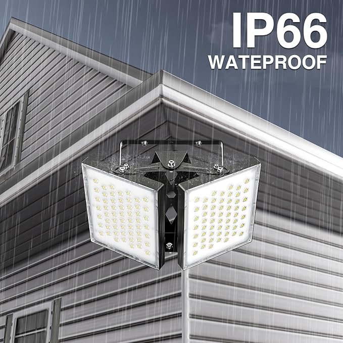2025 Elite New Upgraded LED Flood Light Outdoor 200W 30000lm Stadium Flood Lights, 5000K Daylight White, IP66 Waterproof Adjustable Floodlight for Street, Parking Lot