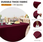 SEPARO 2 Pack 6 Ft Burgundy Spandex Table Cover Fitted Rectangular Tablecloth Stretchable Fabric Table Cloth 6 ft Wrinkle-Free for Party Tradeshows Banquet Weddings Cocktail