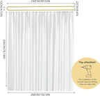 Privacy Curtains for Room Divider, Metal Support Wall Mounted Privacy Curtain, U-Shape Portable Room Divider Curtains for Fitting Room Beauty Salon Bedroom and Hospital,1 Panel, 8.53ft (White)