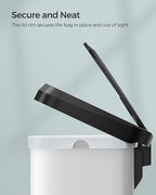 SONGMICS Kitchen Trash Can, 18-Gallon Stainless Steel Garbage Can, with Stay-Open Lid and Step-on Pedal, Soft Closure, Tall, Large and Space-Saving, White and Black ULTB520W68