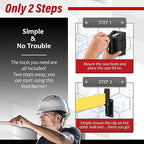 DuraSteel Wall Mount Crowd Control Retractable Belt Barrier - 9.2 Ft Yellow Do NOT Enter Retractables Barrier Belt w/Yellow ABS Casing Crowd Control Barriers Line NOT Stanchions with Retractable Belts