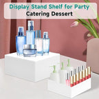 12" Large Buffet Risers,3Pcs 12",10",8" Buffet Risers,Food Risers for Buffet Table Display Stand Shelf for Party Catering Dessert Jewelry Collectibles Acrylic Cube Boxes