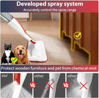 2 Pack Spray Mop for Floor Cleaning, Red & Blue Combo, Refillable 14 oz Bottle and 3 Washable Pads, Wet Dry Mop for Hardwood, Tile, Laminate, Home or Commercial Use