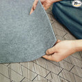 Peel and Stick Carpet Tiles, 12" x 12" Self-Adhesive Soft Floor Stickers,Light Gray Easy Install DIY Rug for Kids' Room, Bedroom, Dining Room, 20 PCS (20 sq ft/Box)