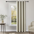ChrisDowa Grommet Blackout Curtains for Bedroom - Thermal Insulated Room Darkening Curtains for Living Room (1 Panel Set, Beige,52W x 84L)