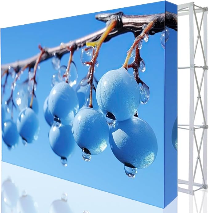 Customize Collapsible Pop Up Display Stand with Tension Fabric Banner for Trade Show Display Backdrop Booth,Exhibition,Conference,Weddings,Parties,Stores 7.5x10FT(Frame&Banner)