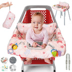 PILLANI Shopping Cart Cover for Baby, High Chair Cover for Restaurant Seat - Grocery Cart Cover for Baby Girl and Boy, Comfortable Cotton Buggy Covers for Babies - Padded Toddler Shopping Cart Cover