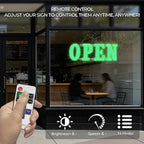 30" x 10" Large LED Open Signs with Remote Control 14 Modes Dimmable Open Sign for Business Window Stores Retail and Restaurant Green