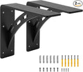 9"x8"x2.5" Heavy Duty Shelf Brackets - Max Load 1100 LBS, Premium Alloy Metal Mantel Brackets - Set of 2 - Fireplace & Countertop Support