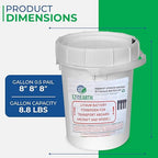 Primary Lithium Battery Recycling Container - 0.5 Gallon, Battery Disposal Bin with Lid That Holds up to 8.8 lbs Batteries - Recycling Pail with Cardboard Box