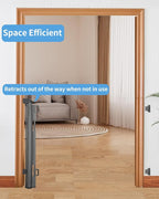 Retractable Baby Gate for Doorways and Stairs, Mesh Safety Gate for Pet, Indoor & Outdoor Use, One-Hand Operation, Easy Installation, 33.6" Tall, Expands to 71" Wide(Grey,33.6"x71")