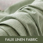 MIULEE Linen Blackout Curtains and Drapes 100% Room Darken Thermal Insulated Grommet Window Panels with Coating 2 PCs W 42 x L 90 inches Sage Green