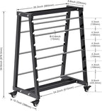 SELEWARE Heavy-Duty 8-Rod Wire Spool Rack – 400lb Capacity Cable Caddy & Dispenser with Locking Wheels, Adjustable Spool Rods for Electrical, Industrial & Retail Use