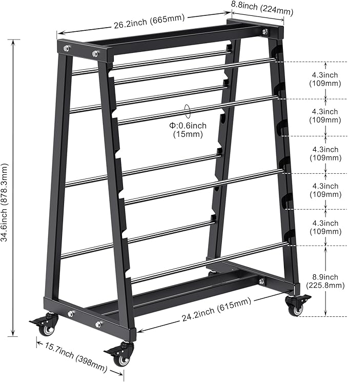 SELEWARE Heavy-Duty 8-Rod Wire Spool Rack – 400lb Capacity Cable Caddy & Dispenser with Locking Wheels, Adjustable Spool Rods for Electrical, Industrial & Retail Use