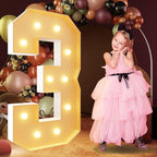 imprsv 4FT Marquee Numbers, Light Up Letters for 30th Birthday & Anniversary Parties, Pre-Cut Foam Board Kit