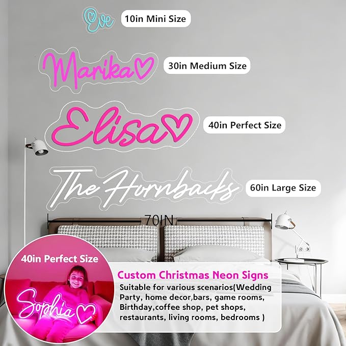 Custom Neon Signs for Kids Name Sign, Personalized Dimmable LED Light Sign Bedroom Decorations, Customizable Neon Name Sign for Wedding Party Home Decor