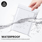 Fuxury Bubble Mailers 4x8 Inch 500 Pack Padded Envelopes Usable Size 4x7" Thick Mailing Envelopes Bubble Opaque Padded Mailers Shipping Bags for Mailing Jewelry Makeup Small Business White