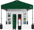 Best Choice Products 10x10ft Easy Pop Up Canopy w/Side Wall, 10 Pockets, Portable Carrying Case, 1-Button Setup, 4 Weight Bags - Forest Green