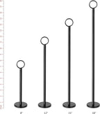 New Star Foodservice 27730 Ring-Clip Table Number Holder/Number Stand/Place Card Holder, 18-Inch, Set of 12, Black Finish