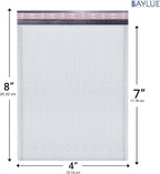 White Small Bubble Mailers 4x8 Inch #000 | Thick Padded Poly Mailer Envelope | Mailing Envelopes | Water & Tear Resistant | 500 Pack Bulk | Trading Card Sports card Shipping