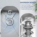 Stainless Steel Mop Service Basin，Floor Mount Mop Sink，Mop Cleaning Sink，Vertical industrial sewage tank for balconies, laundry rooms, industries, etc（39.37”×16.1”×21.6”)