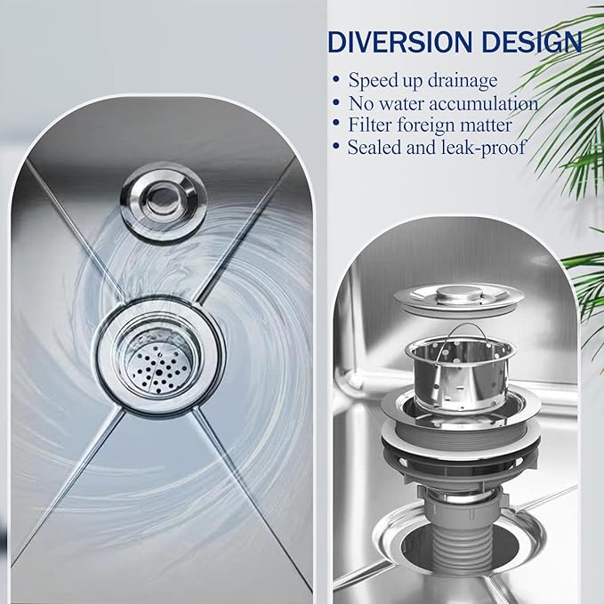 Stainless Steel Mop Service Basin，Floor Mount Mop Sink，Mop Cleaning Sink，Vertical industrial sewage tank for balconies, laundry rooms, industries, etc（39.37”×16.1”×21.6”)